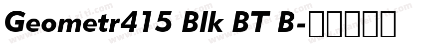 Geometr415 Blk BT B字体转换